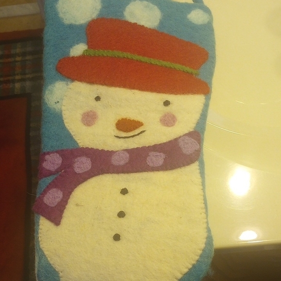 Festive Snowman Christmas Stocking - Picture 4 of 4